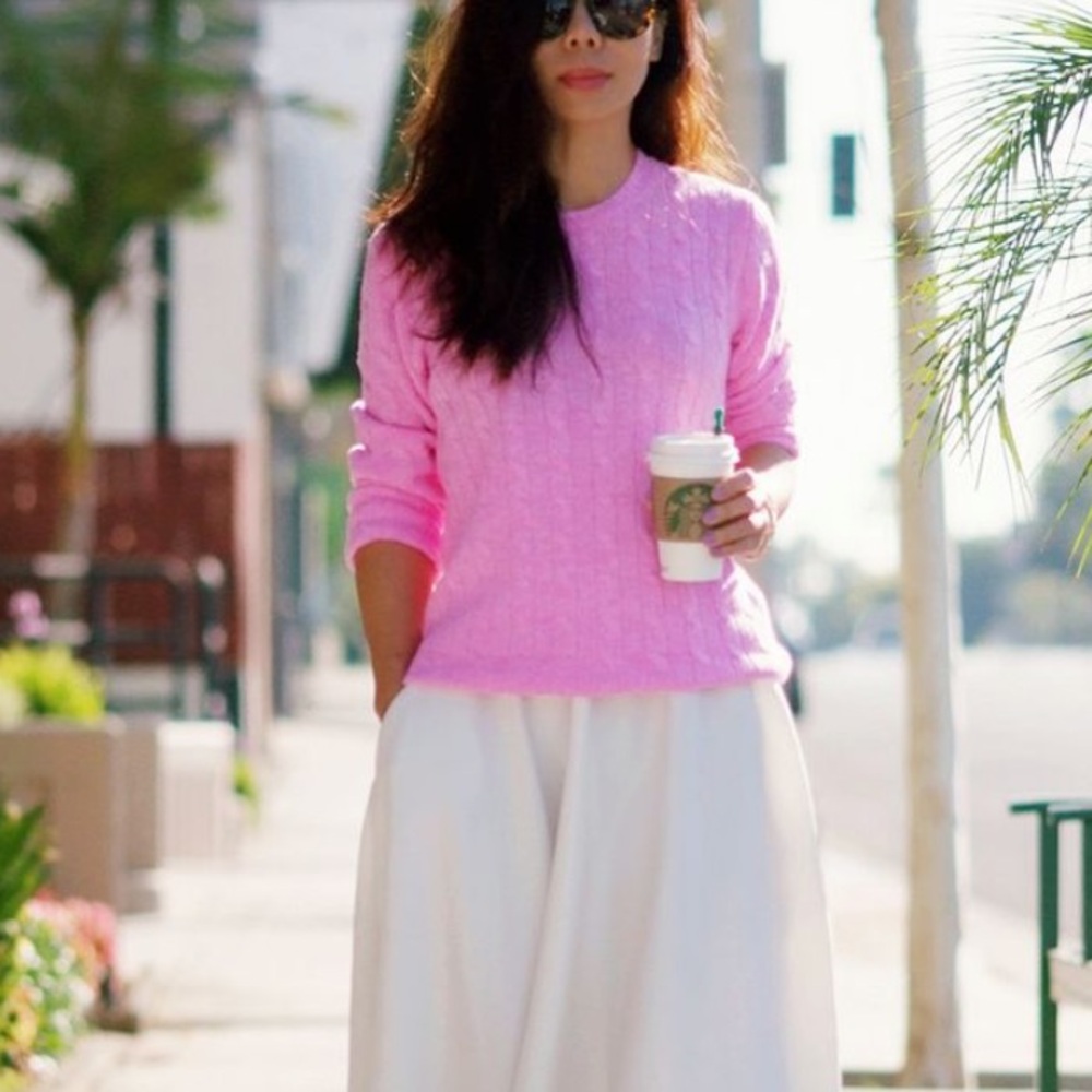 J Crew Pink Cashmere Sweater